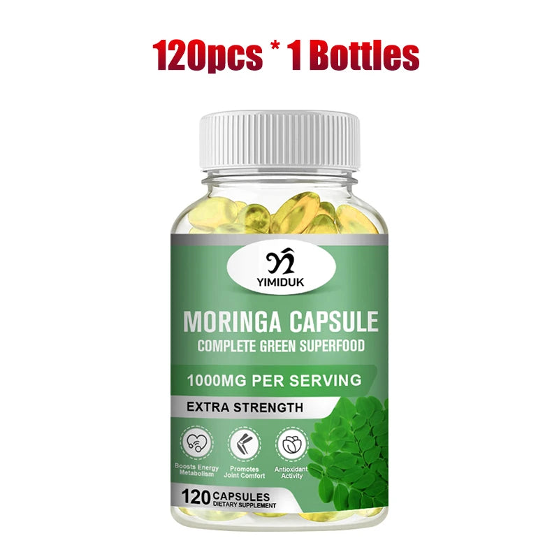 Yimiduk Pure Moringa Oleifera Capsules for Skin Glow Energy