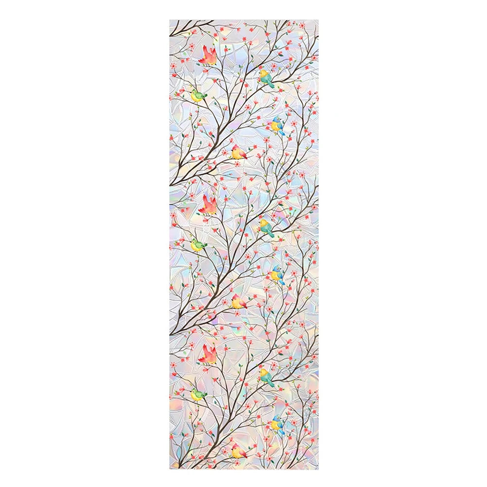 Window Privacy Film Green Vines Leaves Static Cling Decorative Window Decals Home Decor