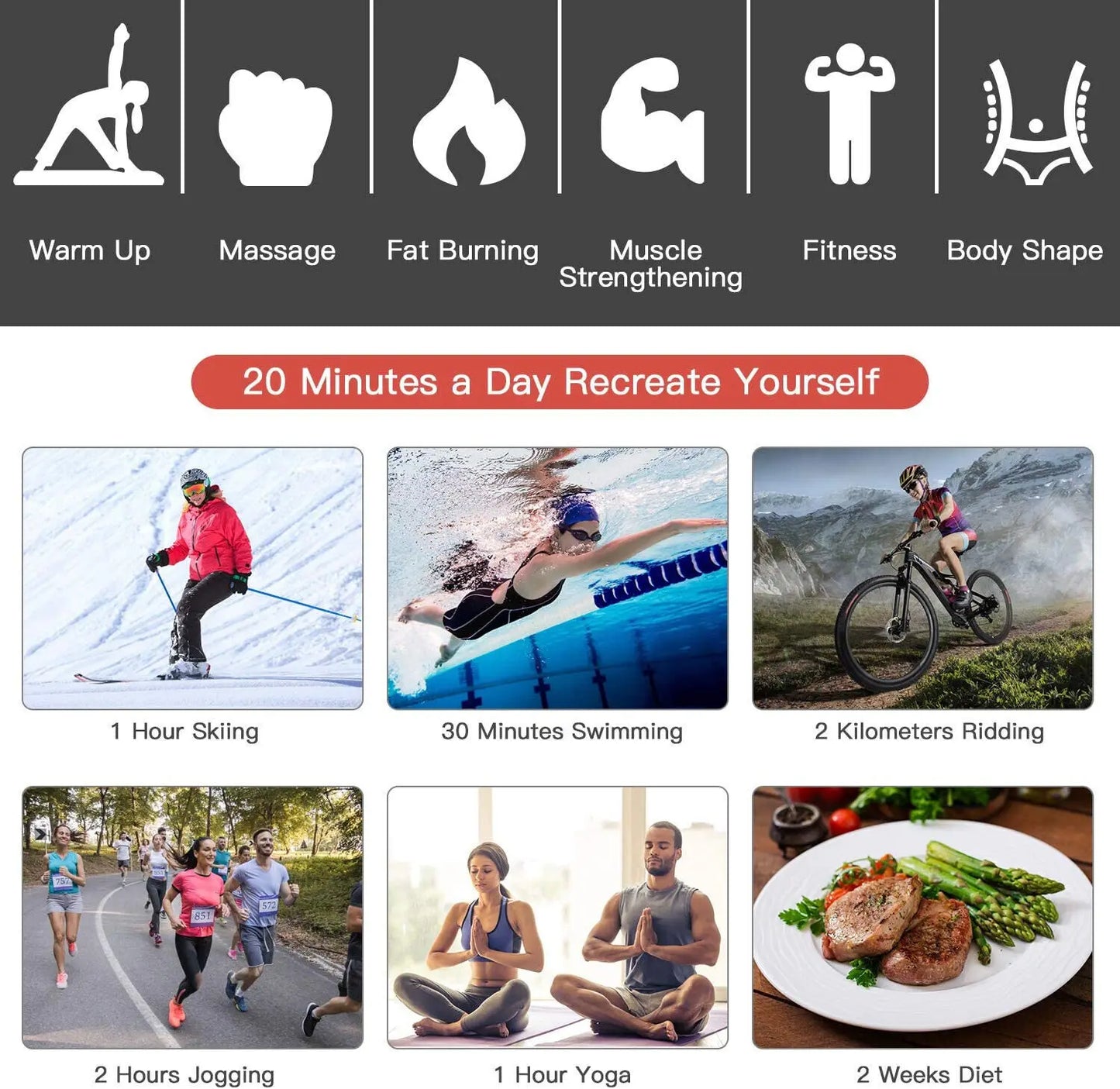 EMS Wireless Muscle Stimulator Rechargeable Fitness Hip And Abdominal Training Electric Slimming Patch Body Shaping Massager