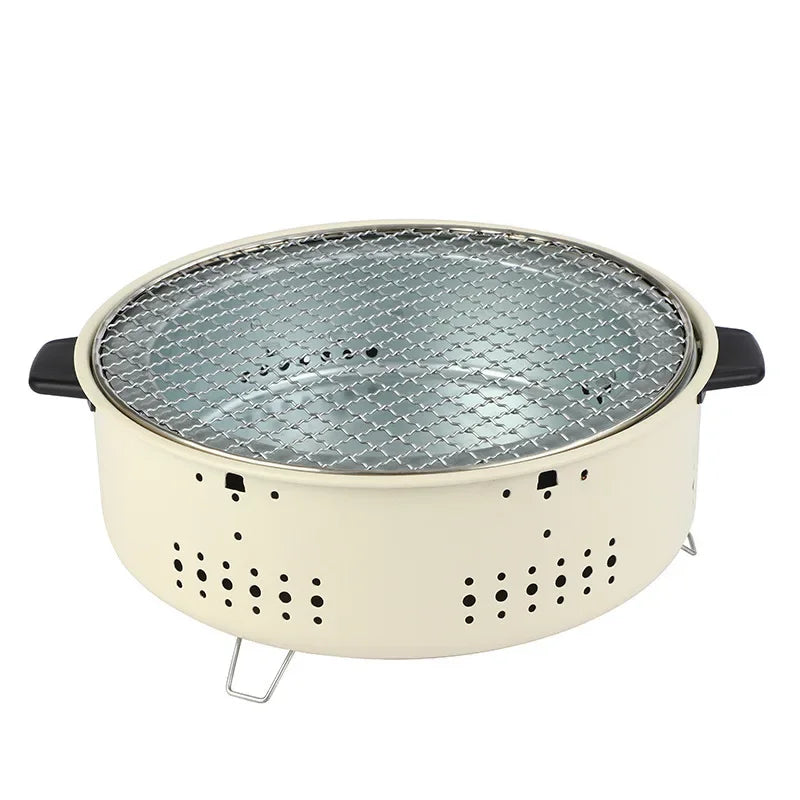 Vie Lente Portable Korean Charcoal Barbecue Grill Stainless Steel