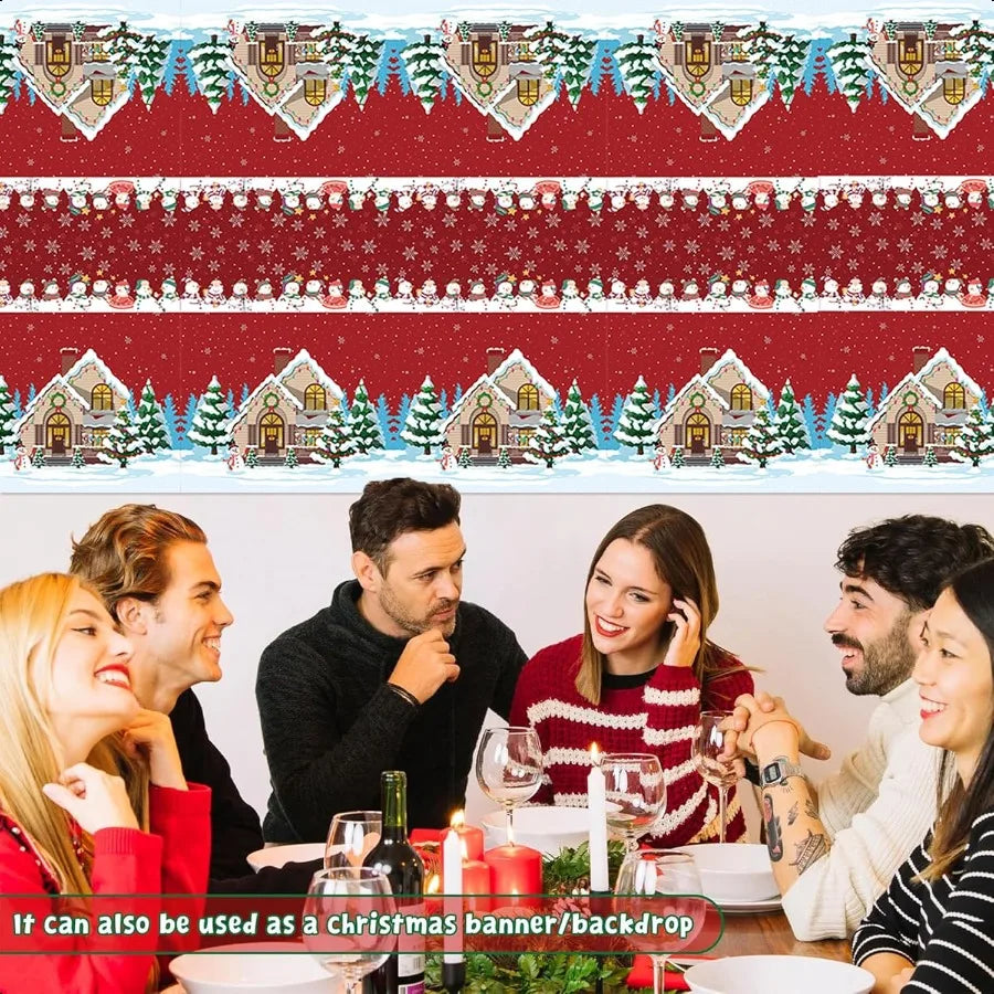 Guangdong Snowman Tablecloth Christmas Party Indoor Outdoor