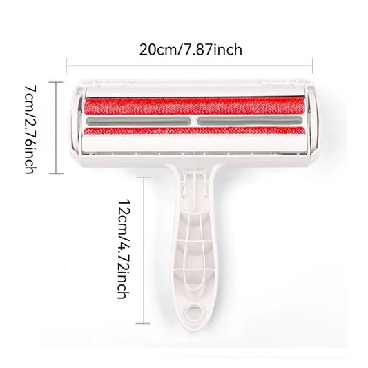 Pet Hair Roller Remover Lint Brush Two Way Dog Cat Comb Tool Convenient Cleaning Fur Brush for Home Furniture Sofa Clothes