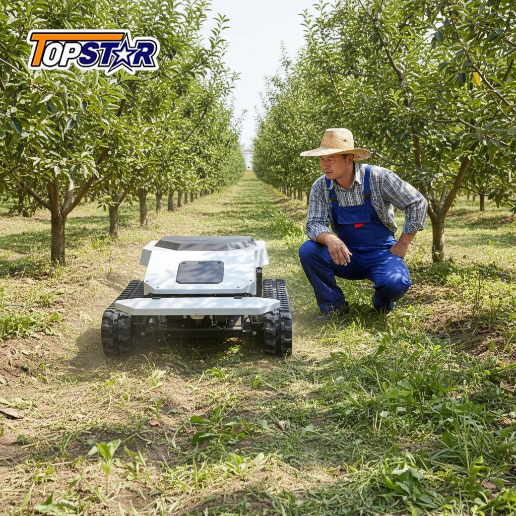 ABPW Cordless Tracked Lawn Mower With GPS And Obstacle Detection