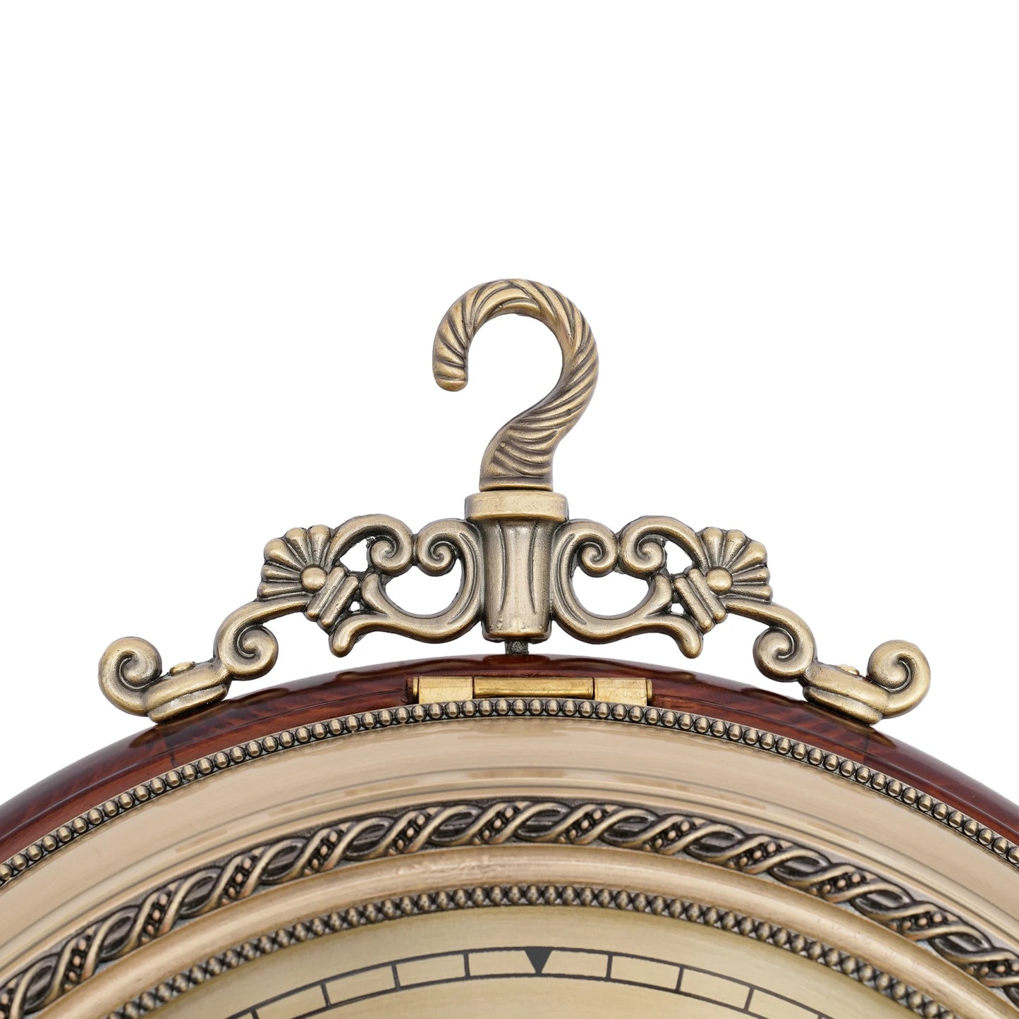 European Art Wall Clock Silent Retro Large Metal Wood Double Sided Wall Clock Living Room Home Decor