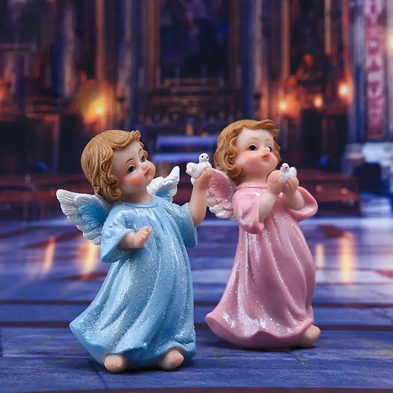 High Concerned Peace Dove Angel Figurines Resin Home Decor