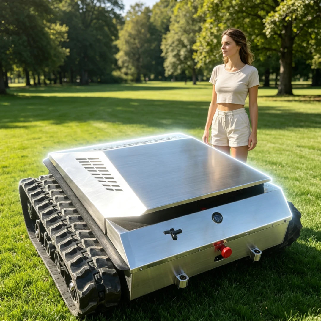 RELYMG Remote Control Self Propelled Powerful Lawn Mower for Courtyards