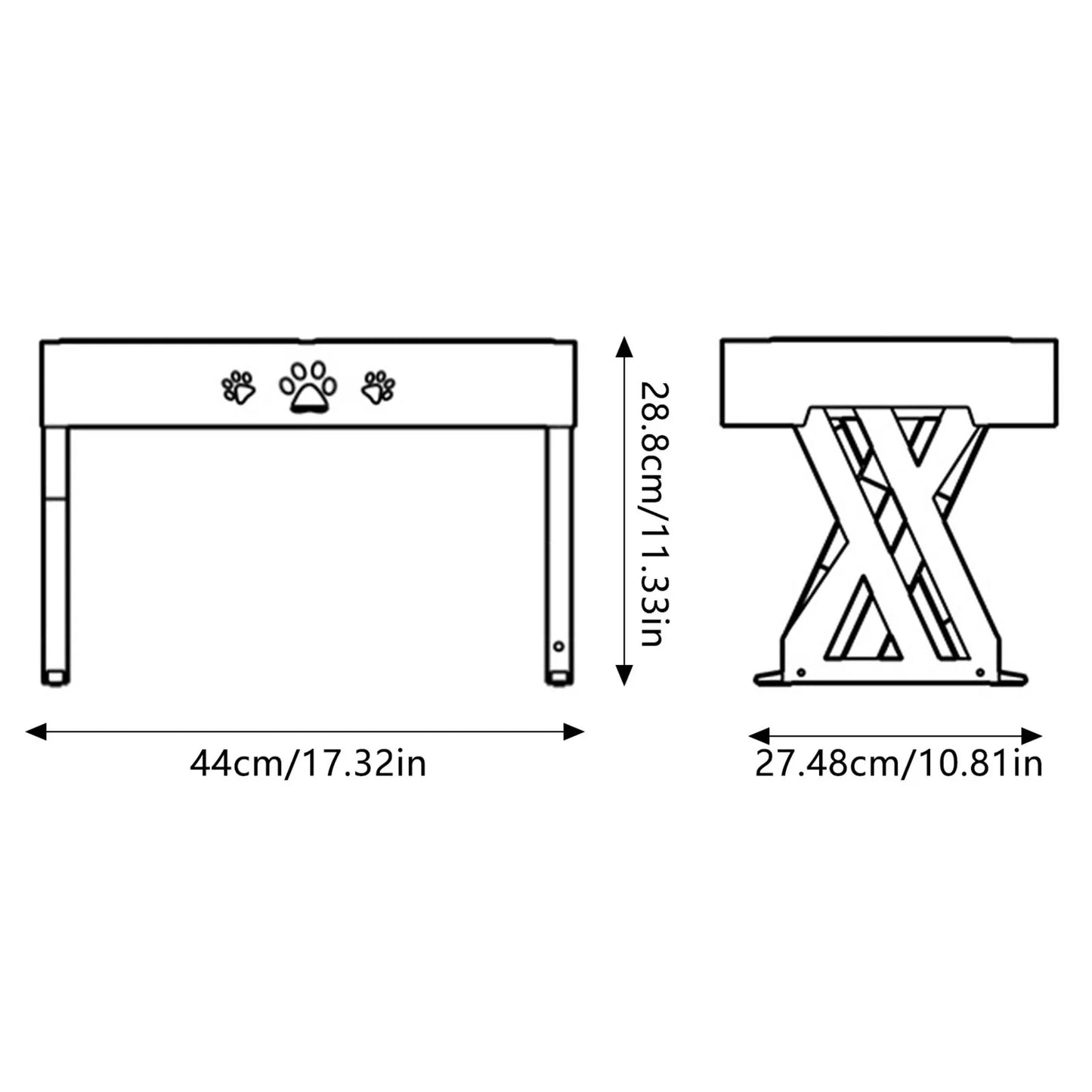 Stainless Steel Elevated Dog Bowl Non-Slip No Spill Design