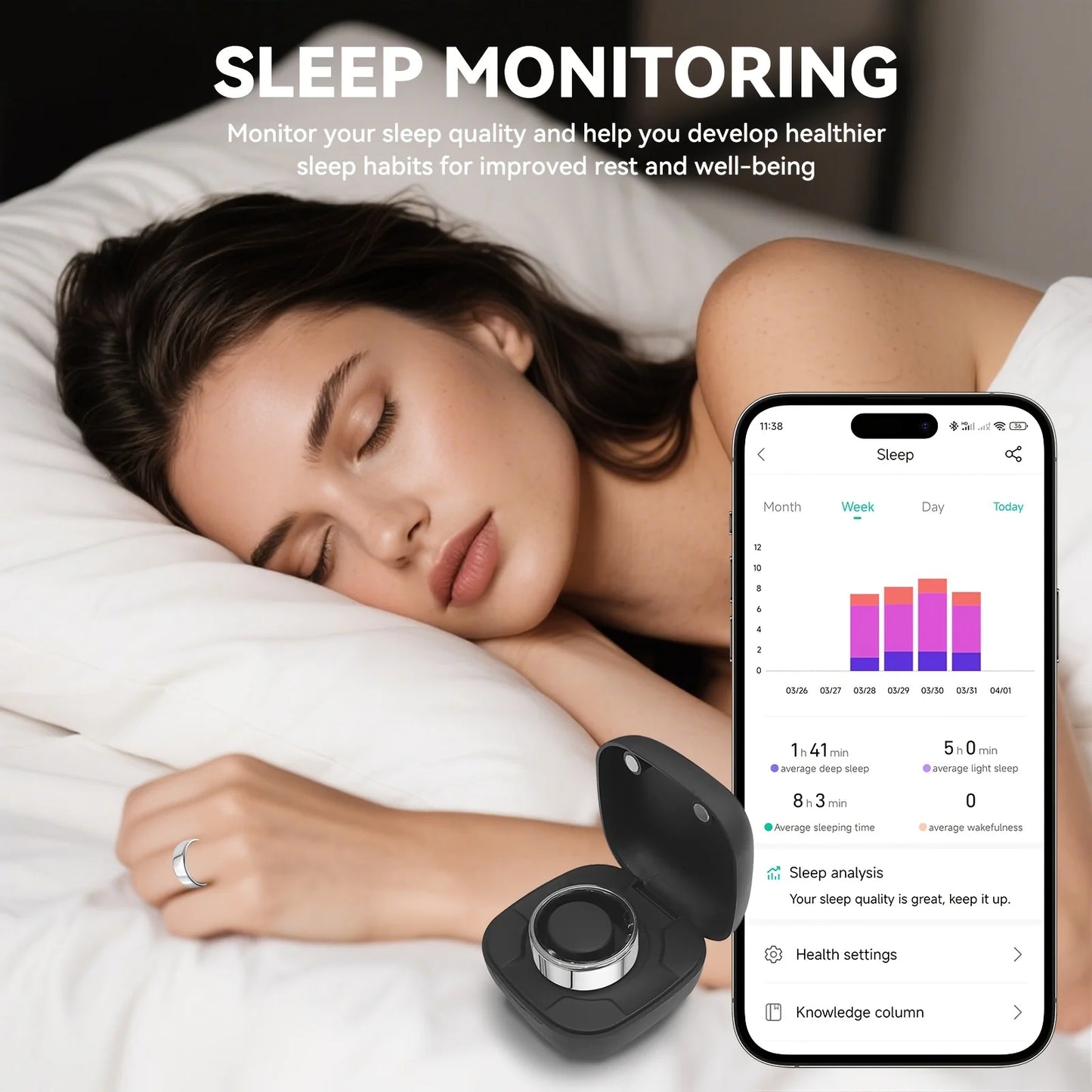 Odelettevcy Smart Ring Health Monitoring And Sleep Tracking