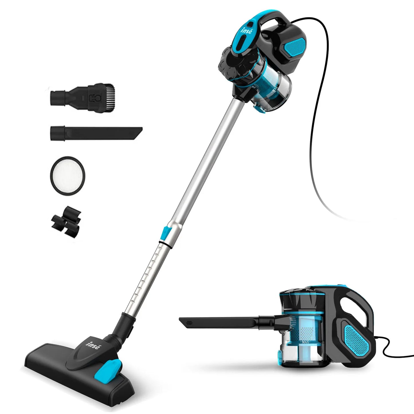 Vacuum Cleaner Corded INSE I5 18Kpa 600W Powerful Suction