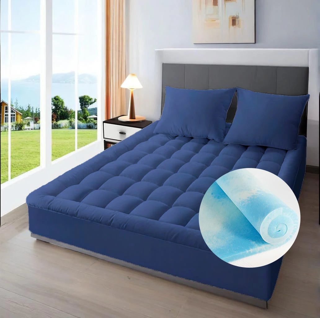 Memory Sponge Mattress Pad Extra Large Super Comfortable Breathable Soft Ultra Fine Fiber Noise Free 8-21 Inch Deep Pocket