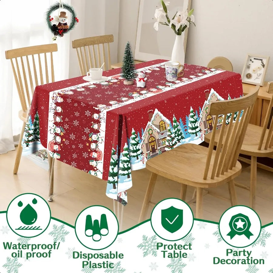 Guangdong Snowman Tablecloth Christmas Party Indoor Outdoor