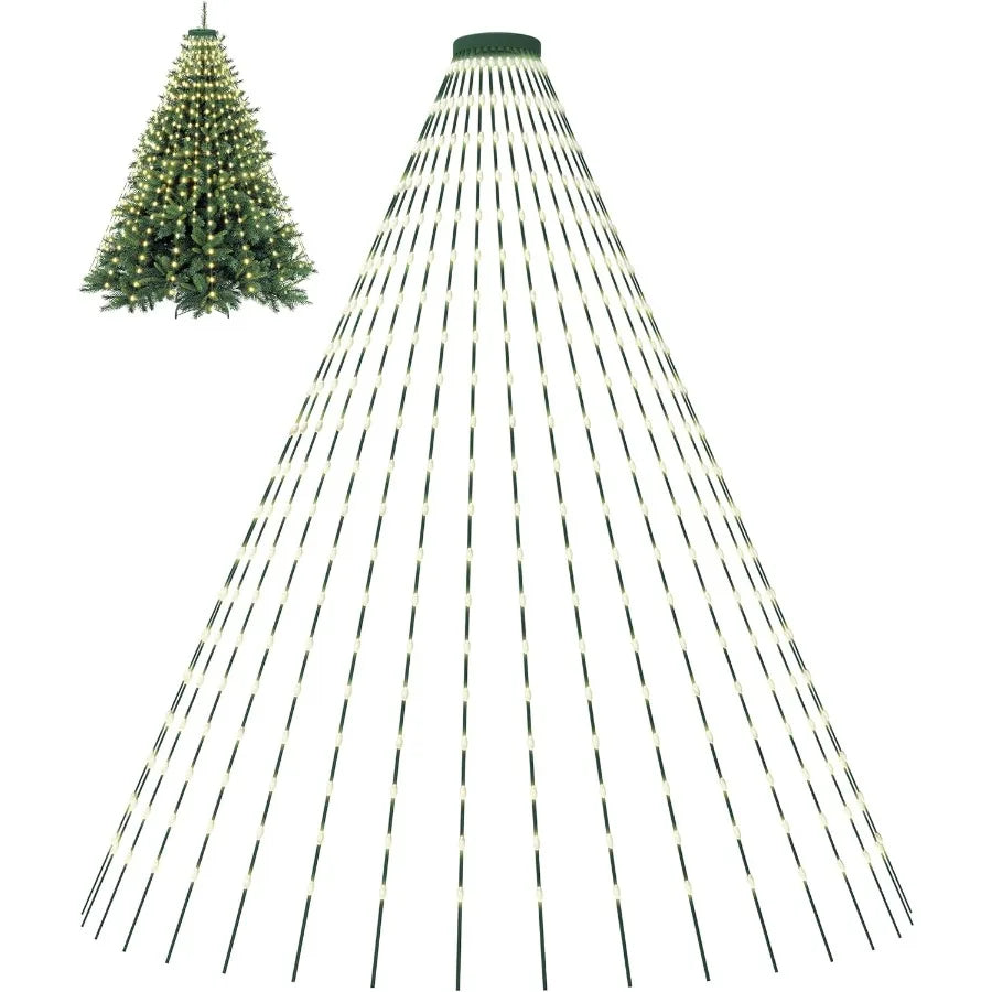 400 LED Christmas Tree Lights 8 Modes Memory Function Timing