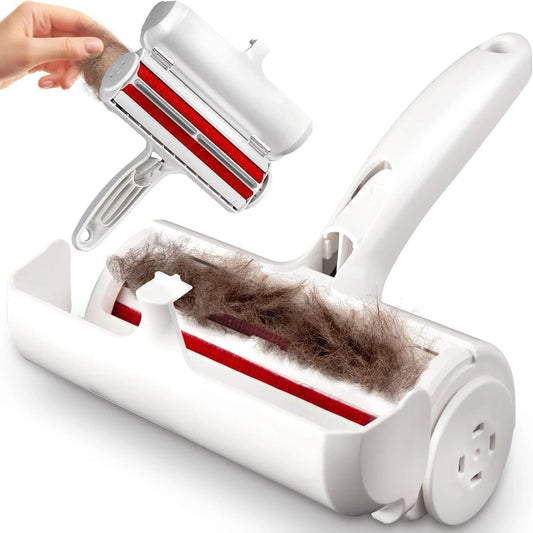 Pet Hair Roller Remover Lint Brush Two Way Dog Cat Comb Tool Convenient Cleaning Fur Brush for Home Furniture Sofa Clothes