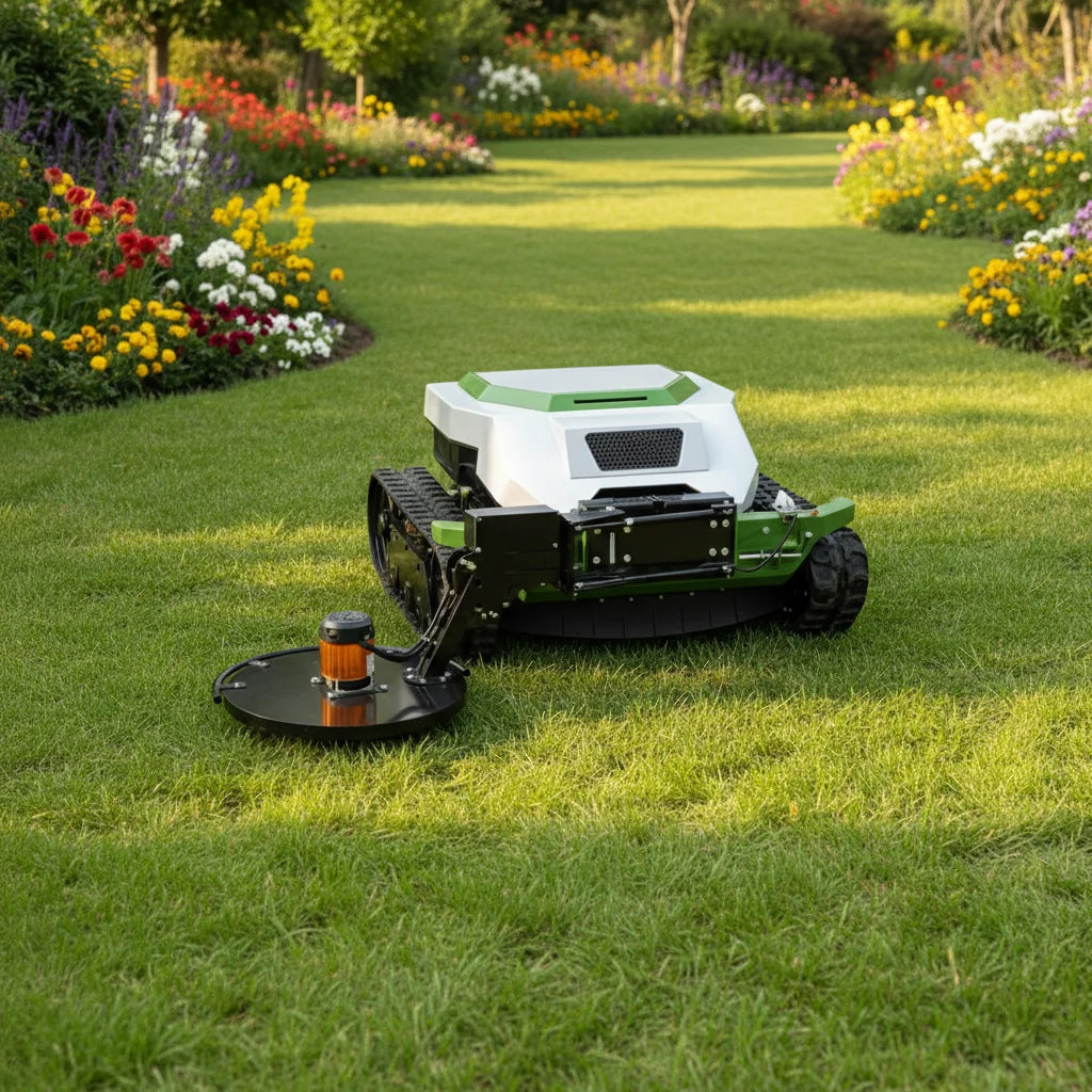 ABPW Cordless Tracked Lawn Mower With GPS And Obstacle Detection