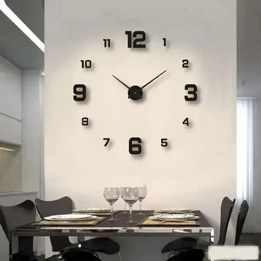 Creative Frameless DIY Wall Clock Silent Home Office Decor