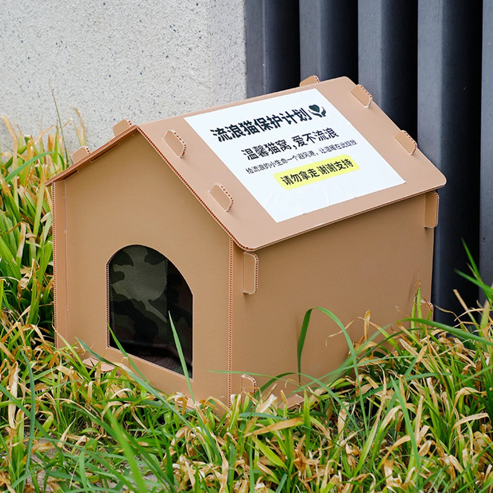 APWIKOGER Stray Cats House Weatherproof Warm Cat Shelter
