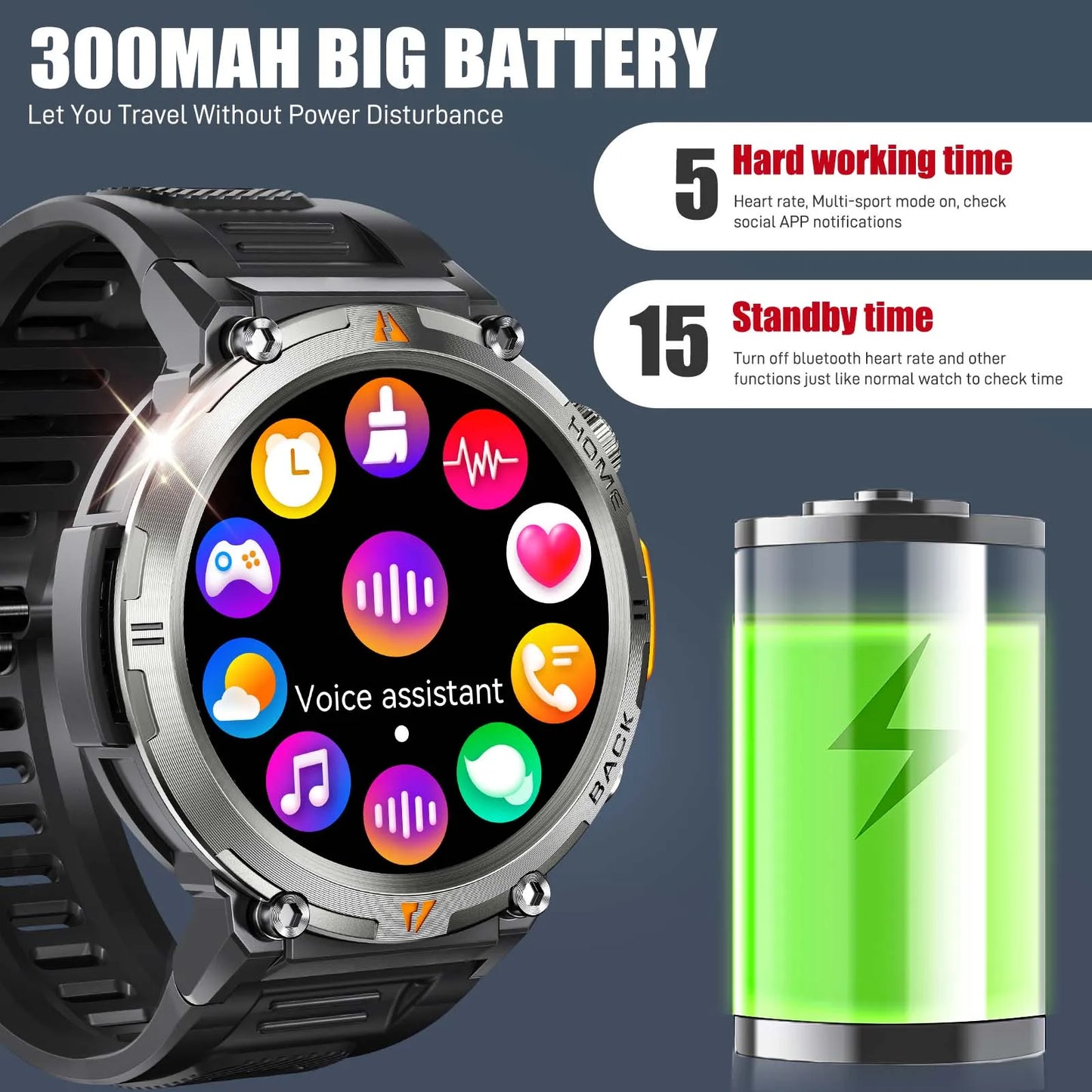 EIGIIS 2024 New KE3 Bluetooth Call Smart Watch Men