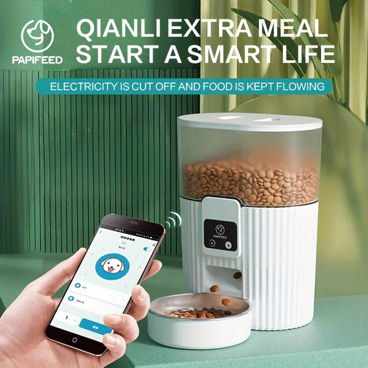 PAPIFEED Cat Automatic Feeder Dog Fixed Feeding Machine Wifi Remote Smart Pet Food Dispenser