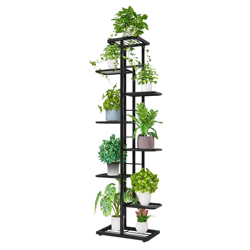 Cordlal Shining Stand For Flowers Iron 8 Layer Plant Holder Storage Shelf Pot Rack Organizer Home Garden Decoration