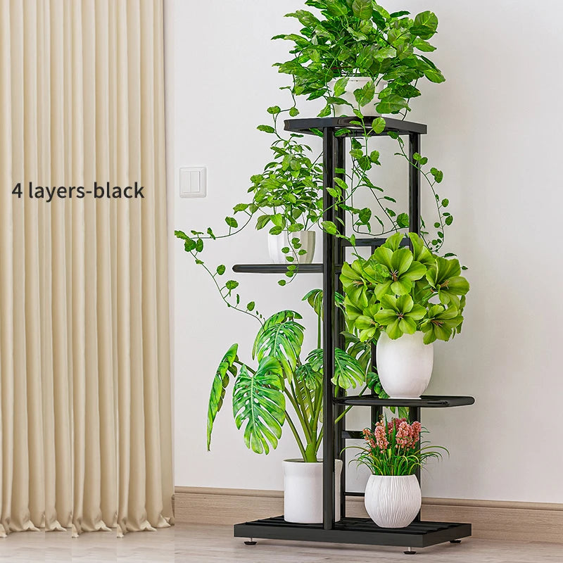 Cordlal Shining Stand For Flowers Iron 8 Layer Plant Holder Storage Shelf Pot Rack Organizer Home Garden Decoration