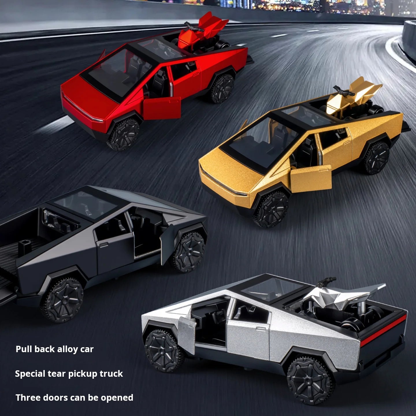 MAKEDA Cybertruck Die Cast Off Road Metal Model Car Collectible