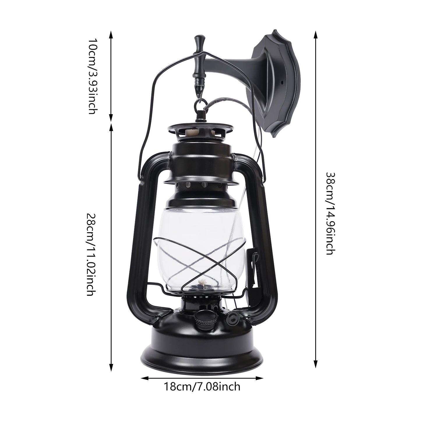 Outdoor Wall Light Classic Kerosene Lamp Design Warm 3000K LED Waterproof Ideal for Doorways and Patios