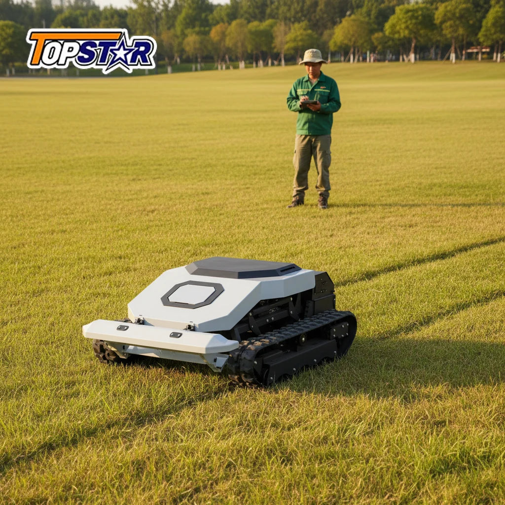 ABPW Cordless Tracked Lawn Mower With GPS And Obstacle Detection