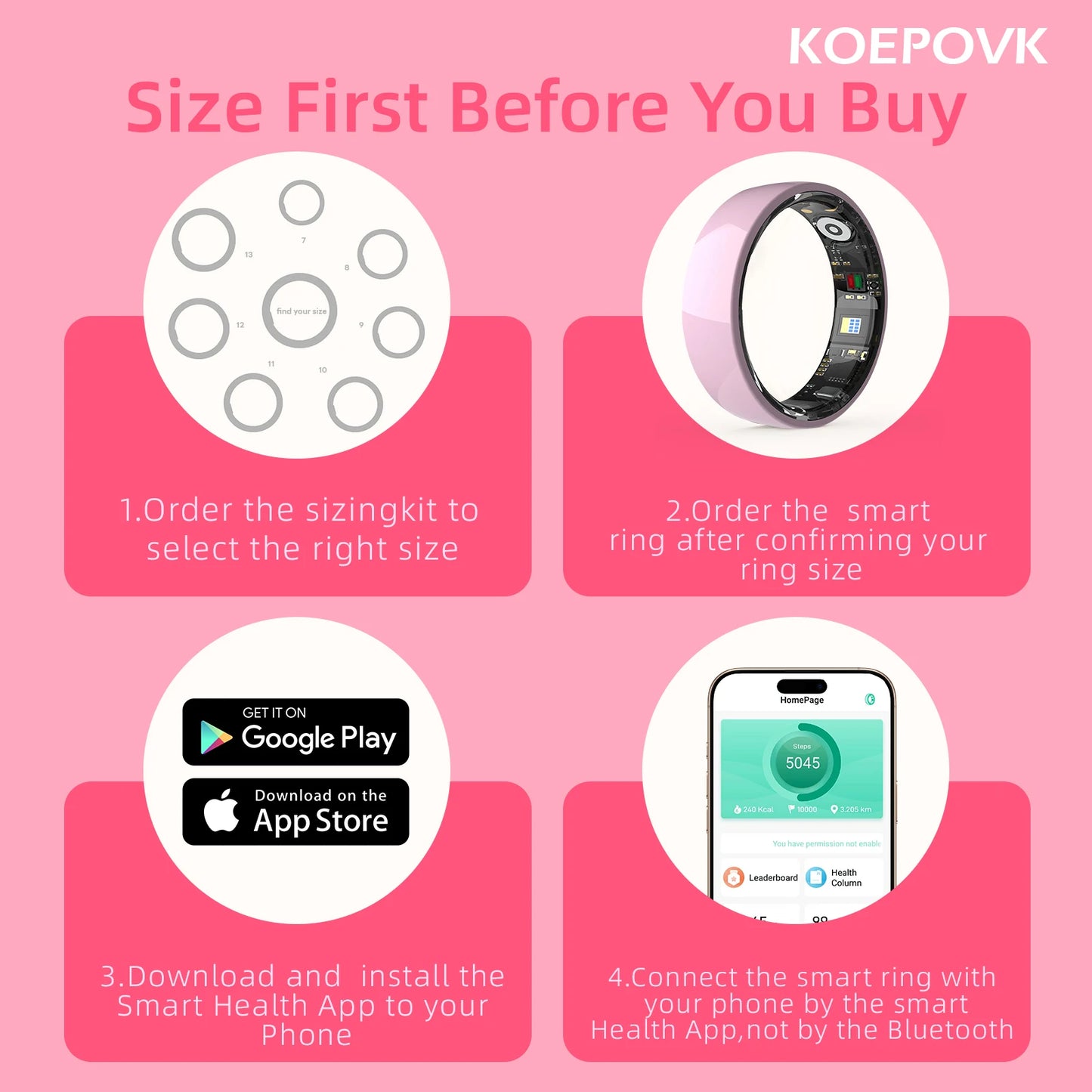 UouNeaCo Ceramic Smart Ring With Health Monitoring And Sleep Tracking