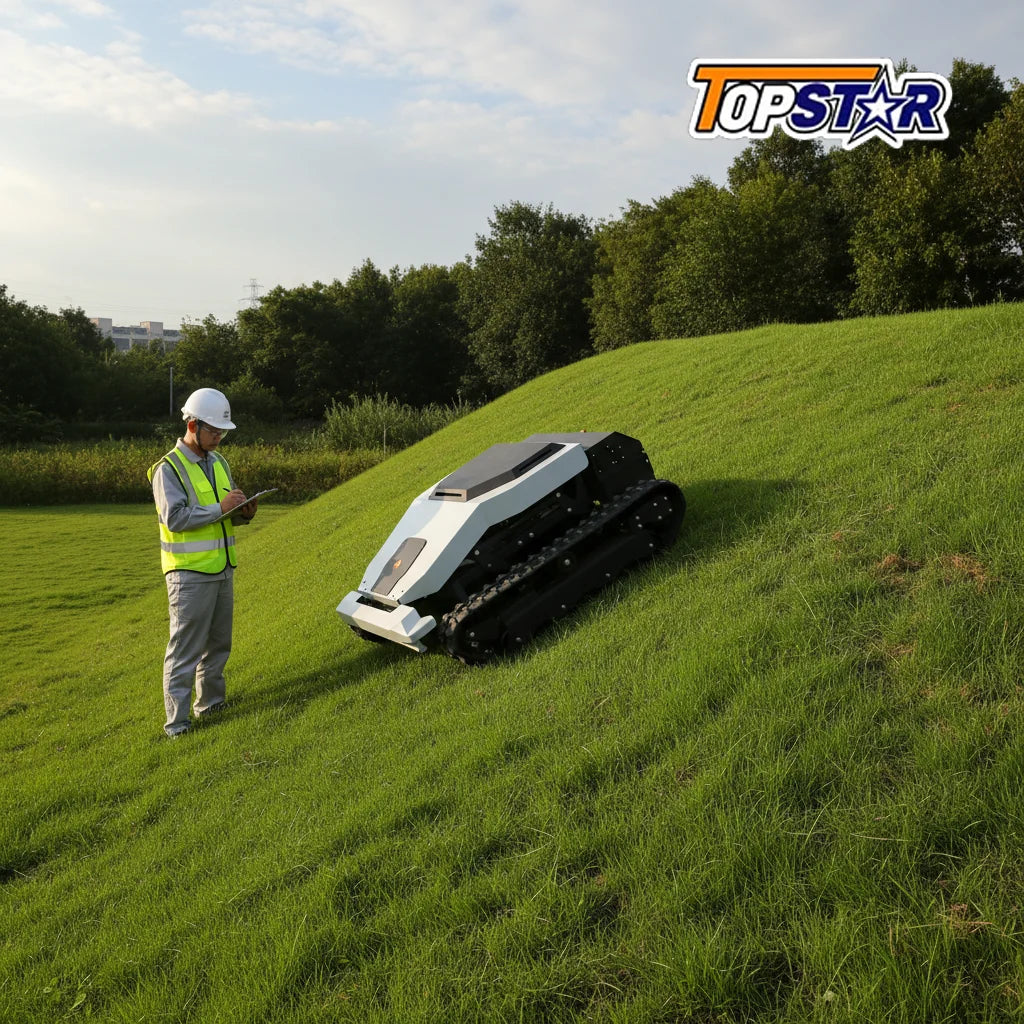 ABPW Cordless Tracked Lawn Mower With GPS And Obstacle Detection