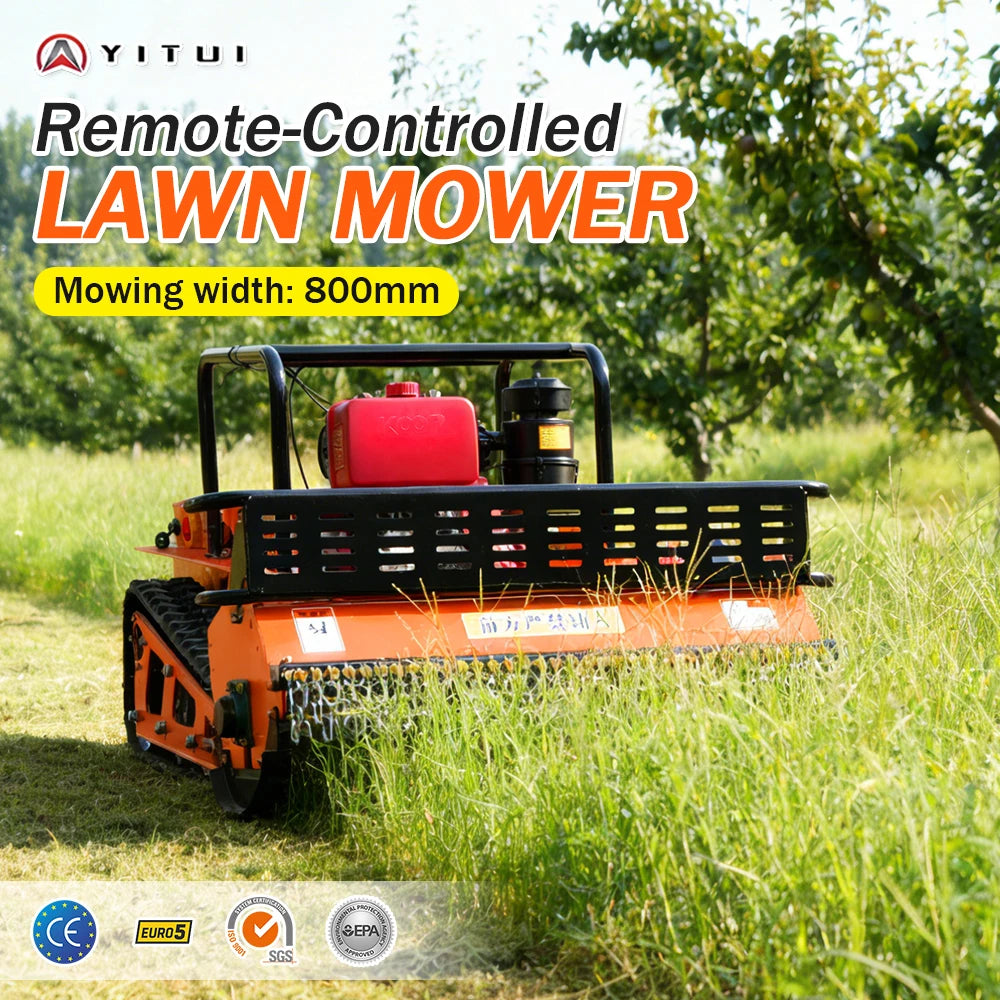 YITUI Remote Controlled Diesel Crawler Mower With GPS Navigation