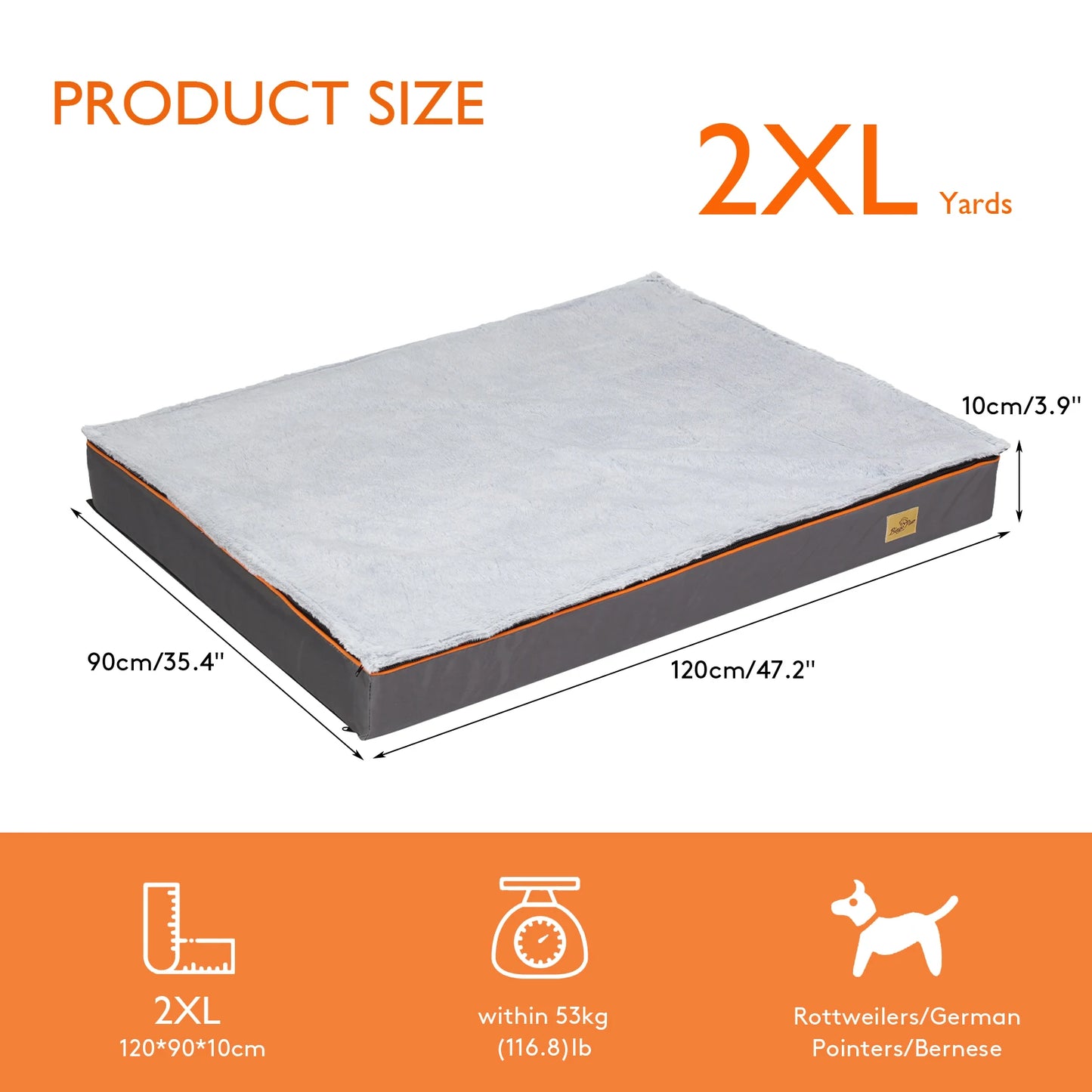 Dog Pet Bed Large Padded Orthopedic Foam Cushion Bed