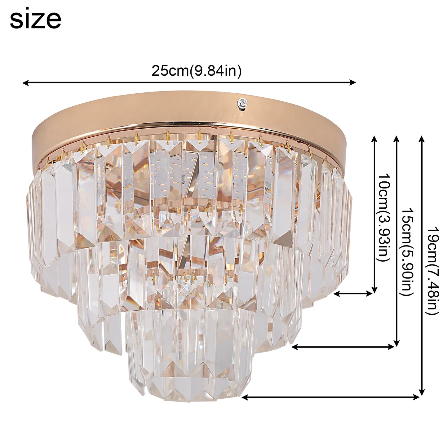 Modern Pendant Light Chandelier K9 Crystal LED Ceiling Lamp for Kitchen Island and Dining Room Nordic Decor