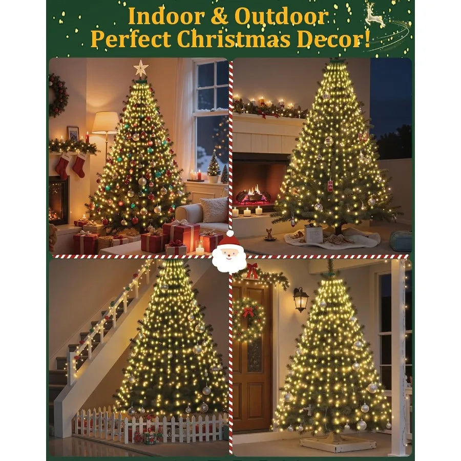 400 LED Christmas Tree Lights 8 Modes Memory Function Timing