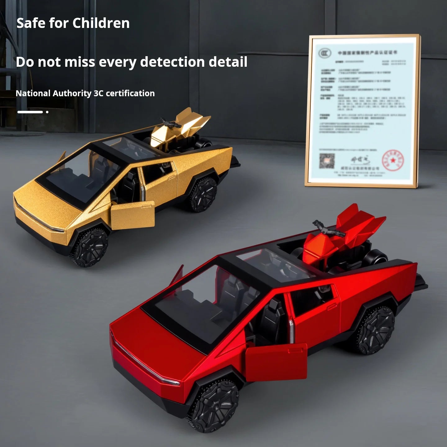 MAKEDA Cybertruck Die Cast Off Road Metal Model Car Collectible