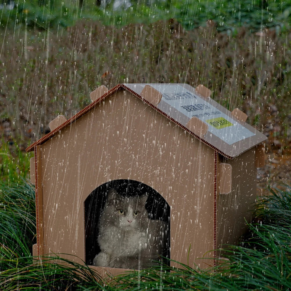 APWIKOGER Stray Cats House Weatherproof Warm Cat Shelter