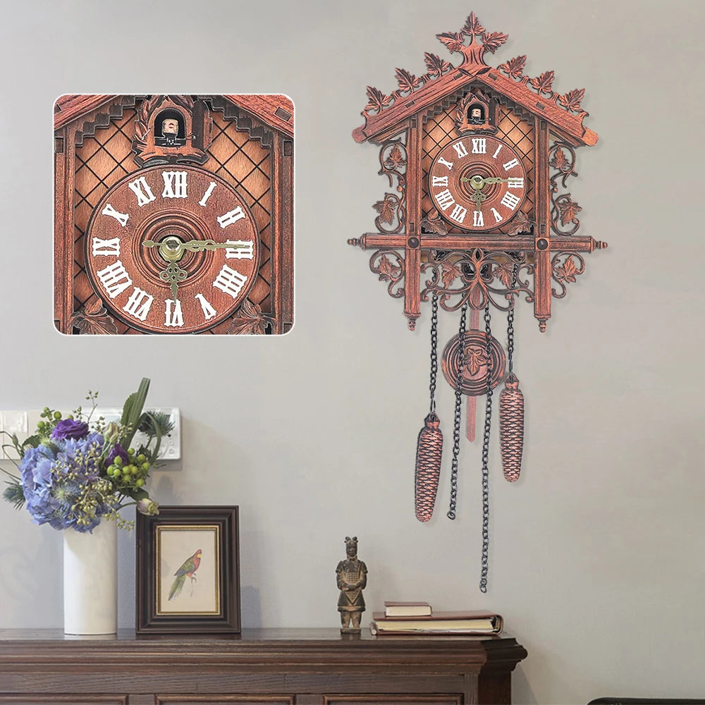 New Wooden Wall Clock Antique Swing Pendulum for Living Room