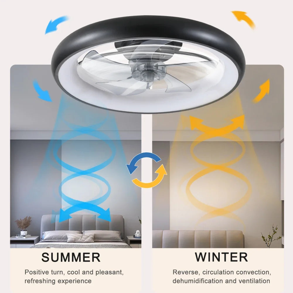 Modern Ceiling Fan with Dimmable LED Lights Remote Control Safe and Quiet Design