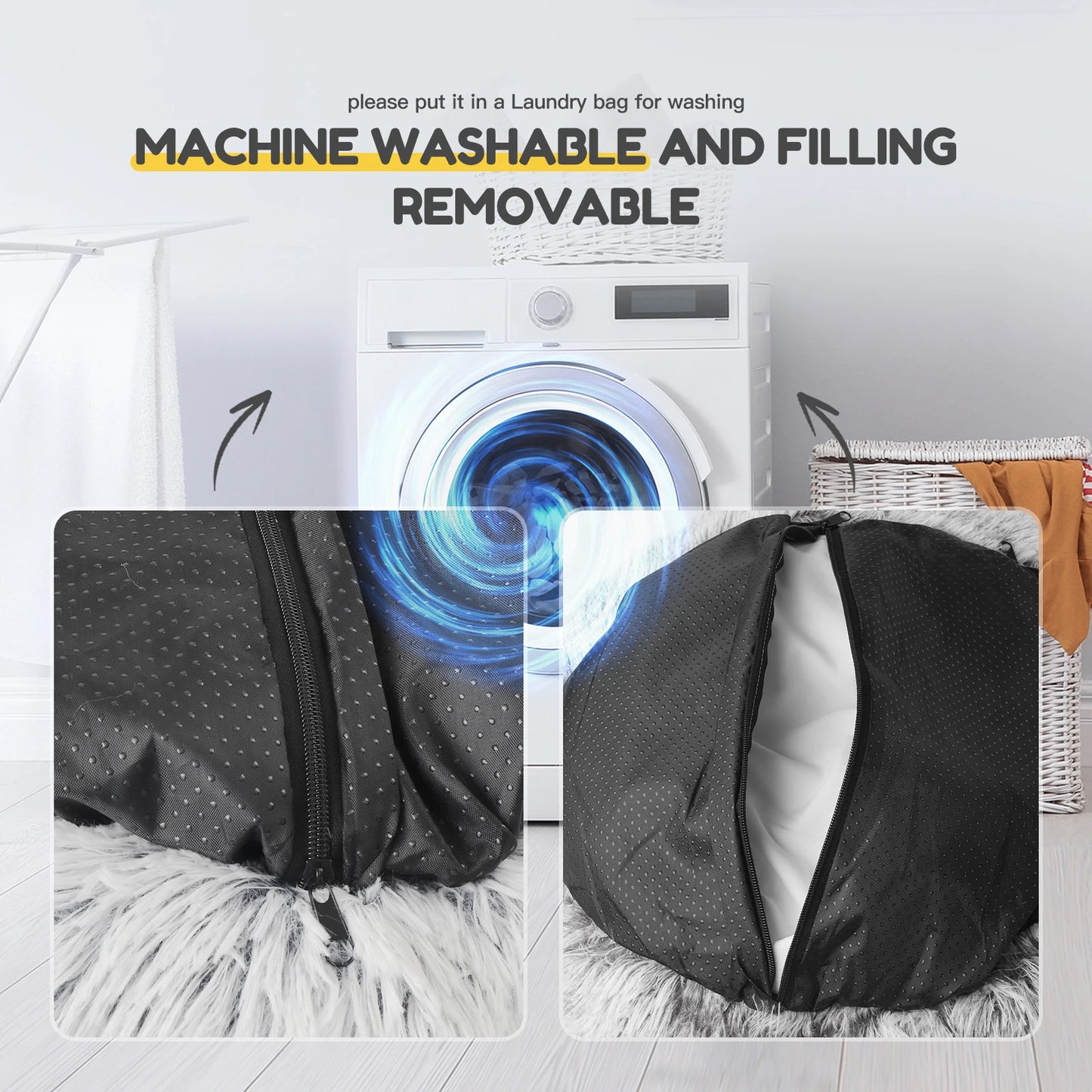 Catism 50Cm Plush Hooded Cat Bed Indoor Calming Nest Self Warming Cozy Cave