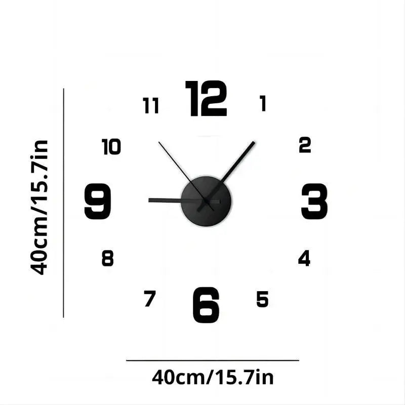 Creative Frameless DIY Wall Clock Silent Home Office Decor