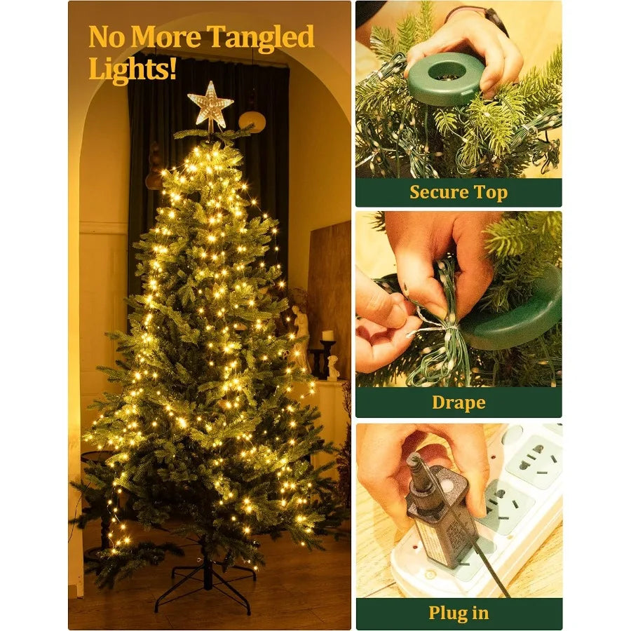 400 LED Christmas Tree Lights 8 Modes Memory Function Timing