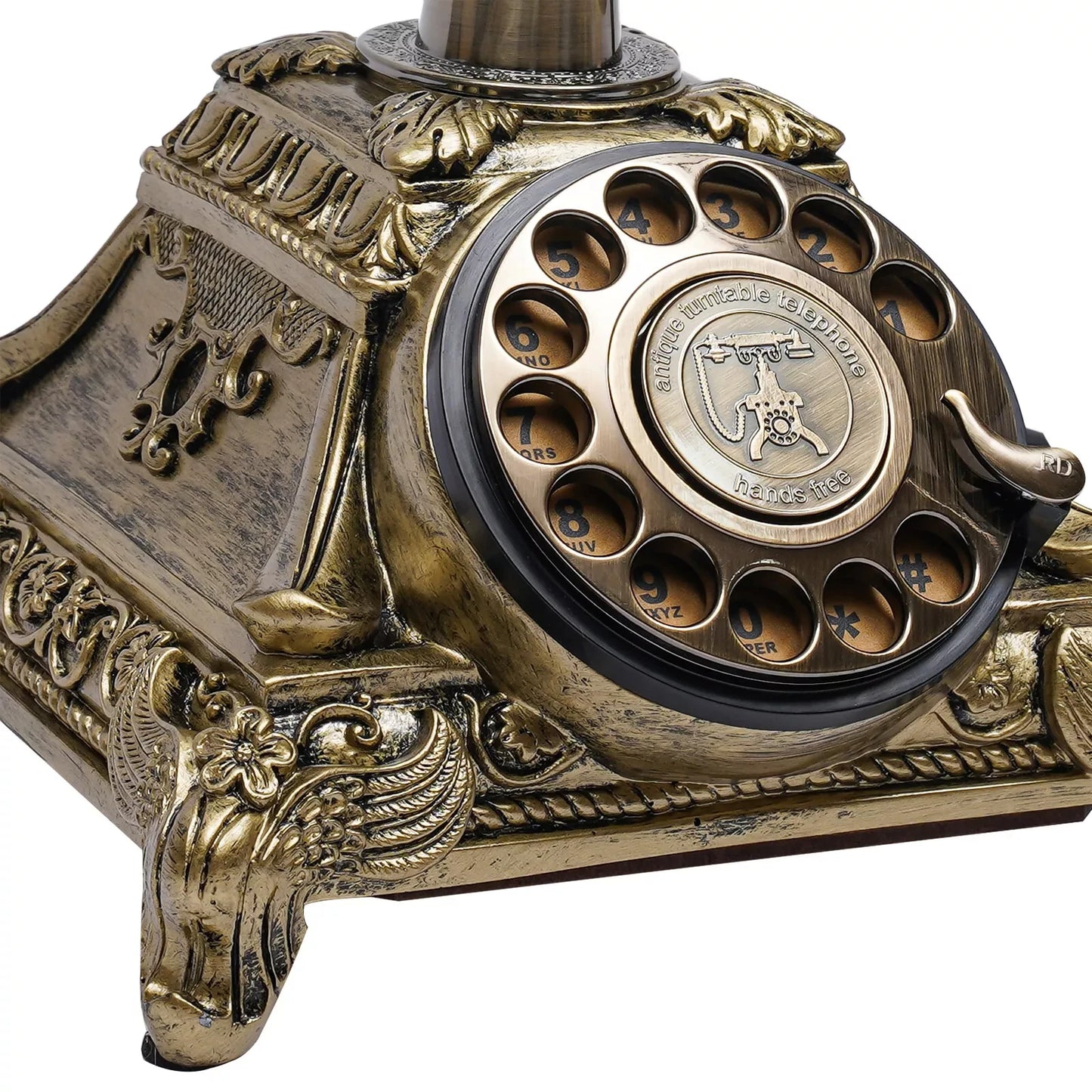 European Style Antique Desk Telephone Old Fashioned Rotary Dial Phone