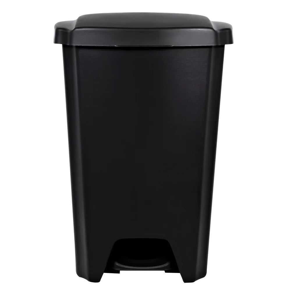 12.1 Gallon Step Trash Can Plastic Garbage Bin with Lid Touchless Soft Close Hands-Free Waste Solution Kitchen