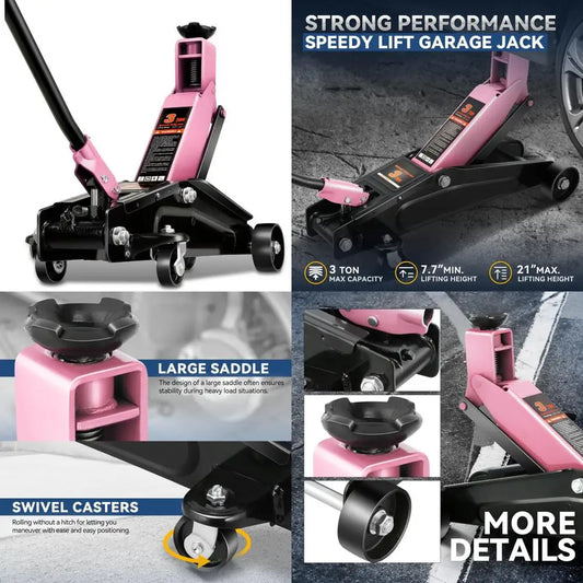 Heavy Duty 3 Ton Low Profile Floor Jack Dual Pistons