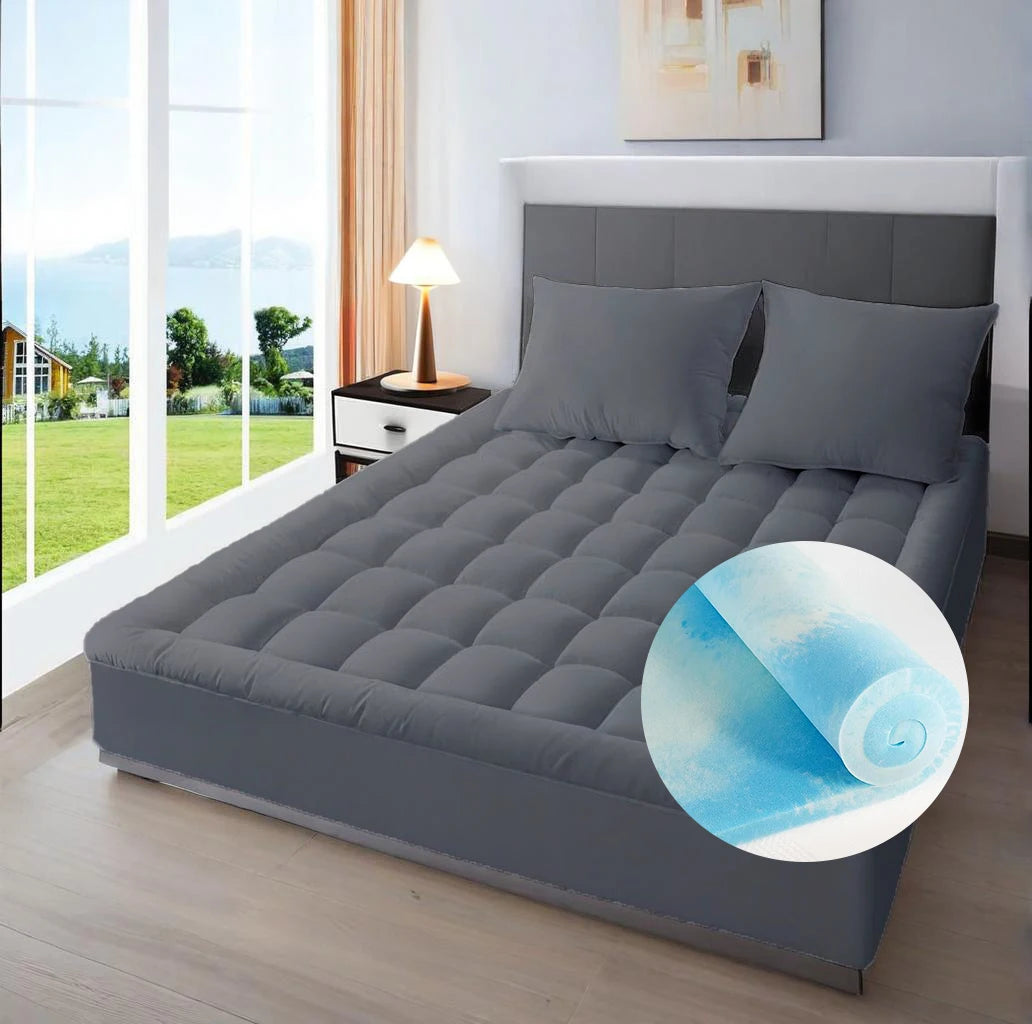 Memory Sponge Mattress Pad Extra Large Super Comfortable Breathable Soft Ultra Fine Fiber Noise Free 8-21 Inch Deep Pocket