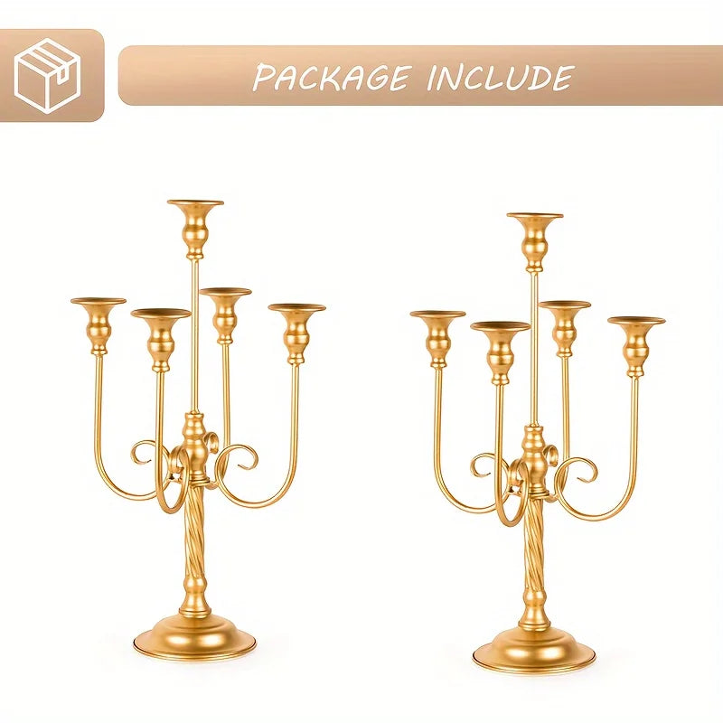Modern Iron Pillar Candle Holders for Weddings and Banquets
