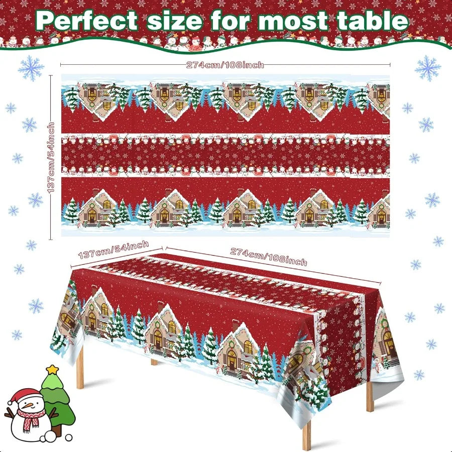 Guangdong Snowman Tablecloth Christmas Party Indoor Outdoor