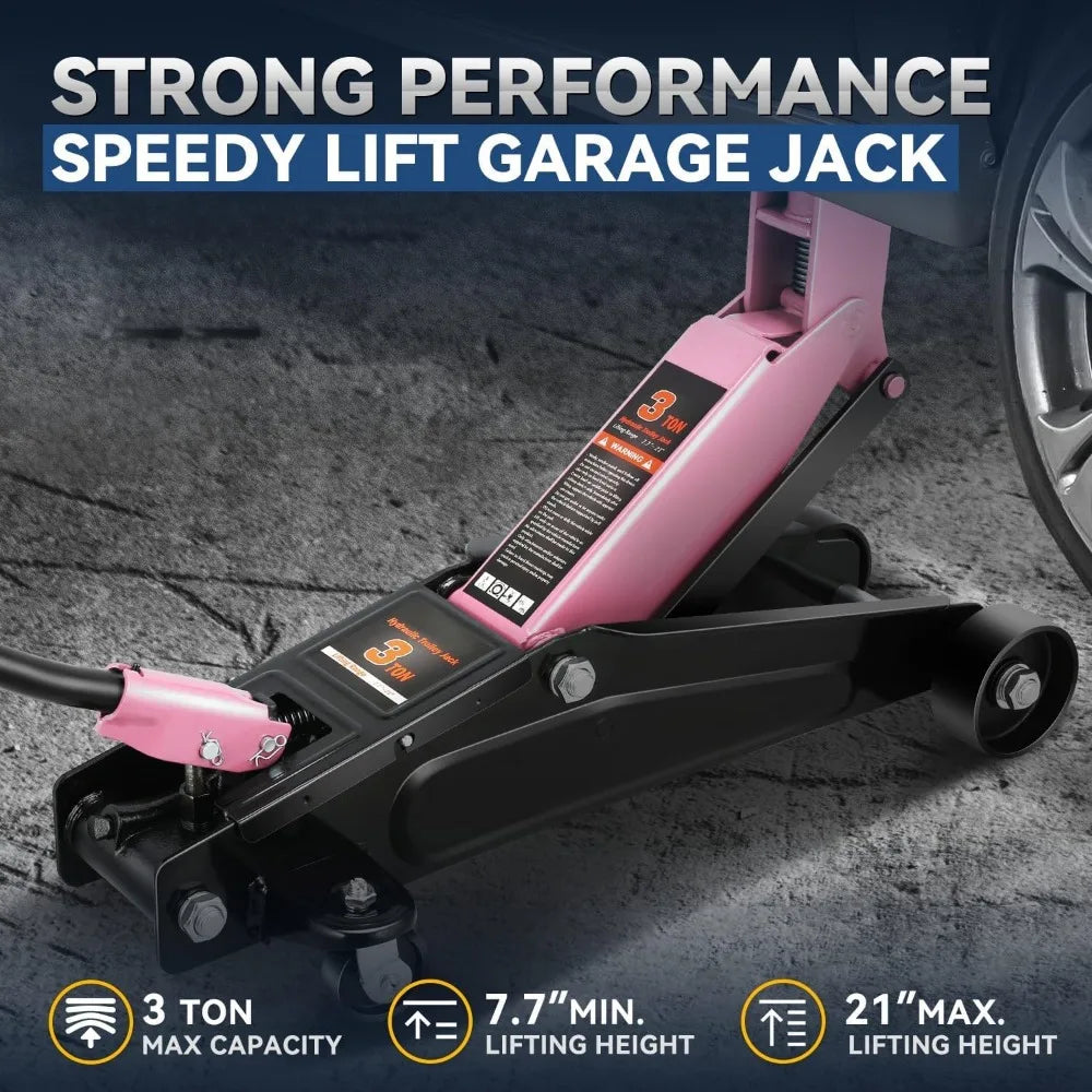 Heavy Duty 3 Ton Low Profile Floor Jack Dual Pistons