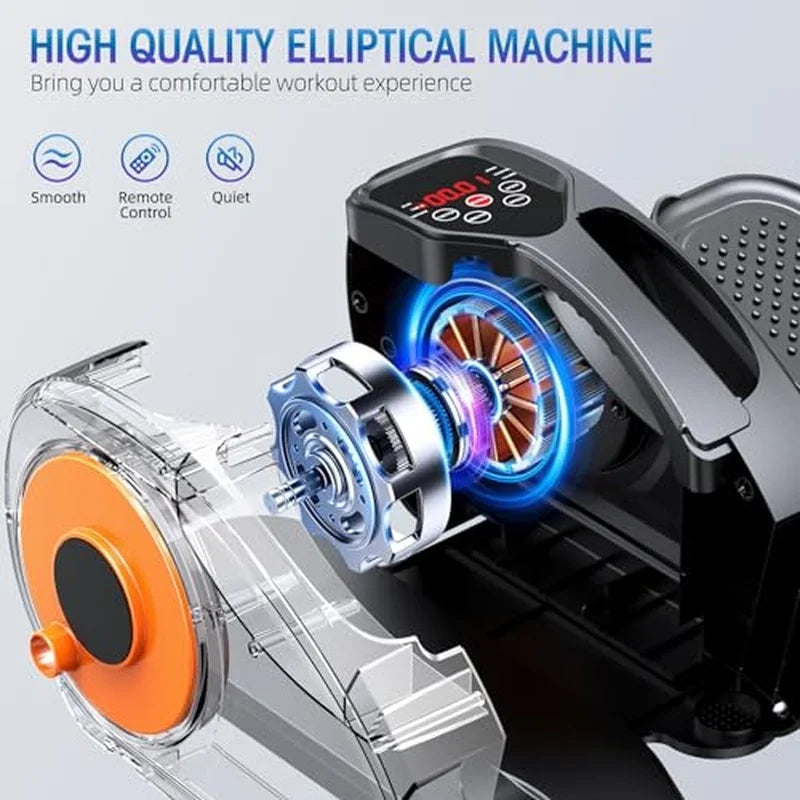 Under Desk Elliptical Machine Electric Pedal Exerciser Seniors Quiet Portable Leg Exercise Equipment