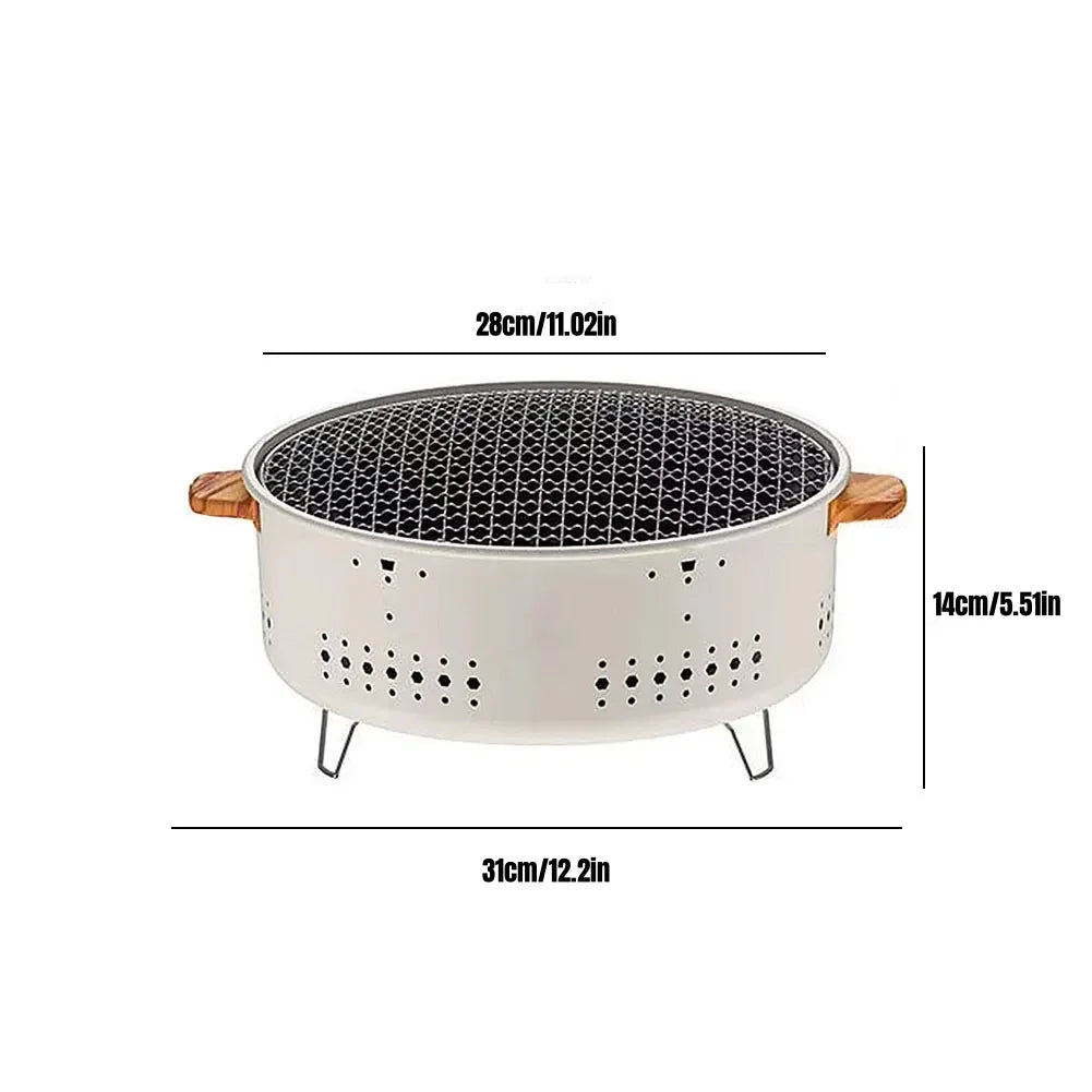 Vie Lente Portable Korean Charcoal Barbecue Grill Stainless Steel