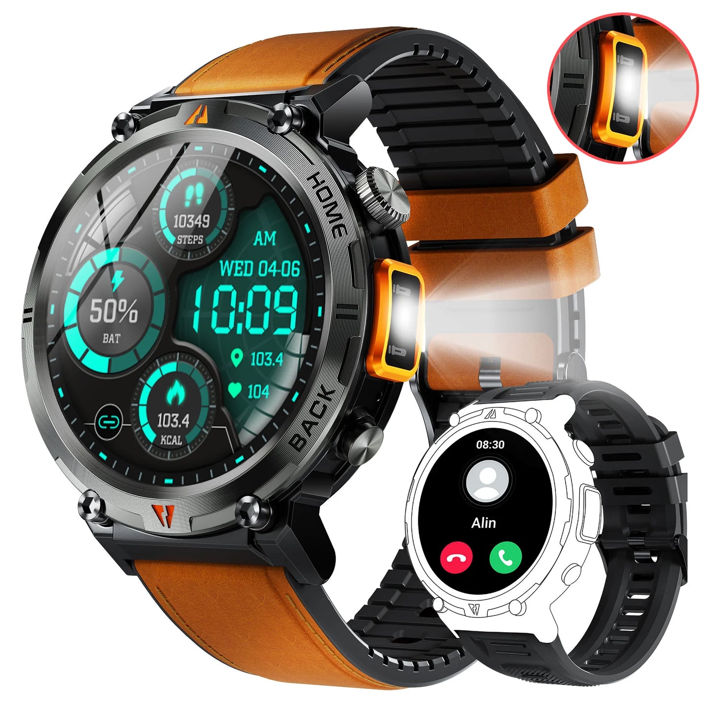 EIGIIS 2024 New KE3 Bluetooth Call Smart Watch Men